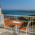 terrace with sea view comfort room - hotel ker moor saint quay portrieux