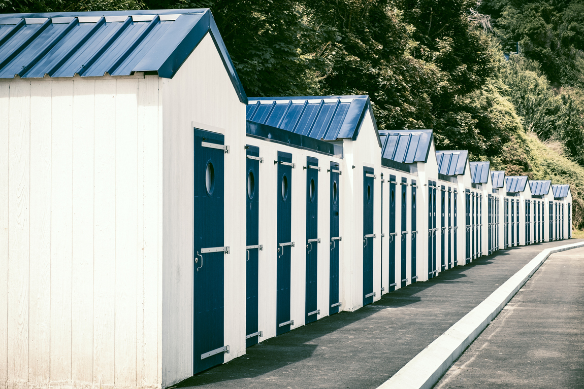 Beach huts at Etables-sur-Mer - saint quay portrieux hotel