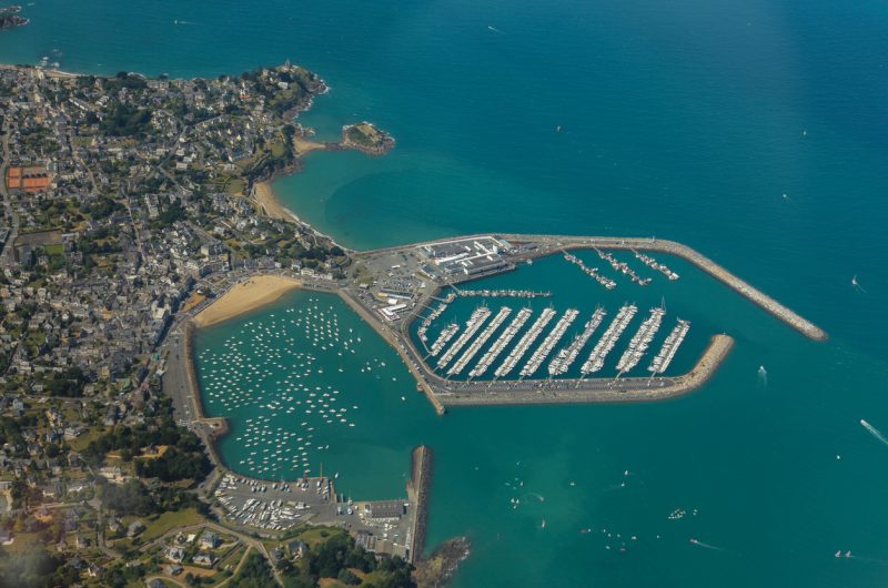 aerial view of Marina of Saint Quay Portrieux in Brittany